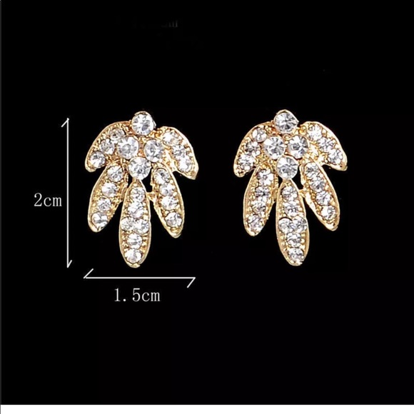 3 layer crystal necklace chain earrings jewelry - Picture 4 of 4